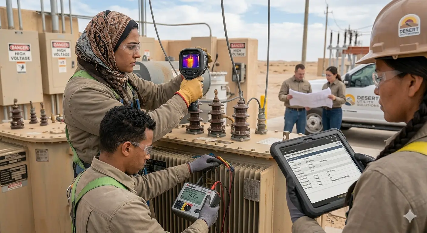 أنواع فحص محولات التوزيع